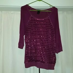 Purple sequin top